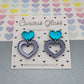 Scalloped Heart Acrylic Earrings