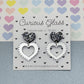 Scalloped Heart Acrylic Earrings