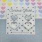 Scalloped Heart Acrylic Earrings