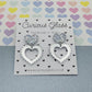 Scalloped Heart Acrylic Earrings