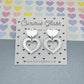 Scalloped Heart Acrylic Earrings