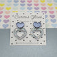 Scalloped Heart Acrylic Earrings