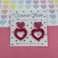 Scalloped Heart Acrylic Earrings
