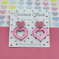 Scalloped Heart Acrylic Earrings