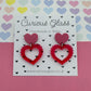 Scalloped Heart Acrylic Earrings