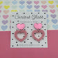 Scalloped Heart Acrylic Earrings