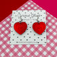 Limited edition heart acrylic earrings
