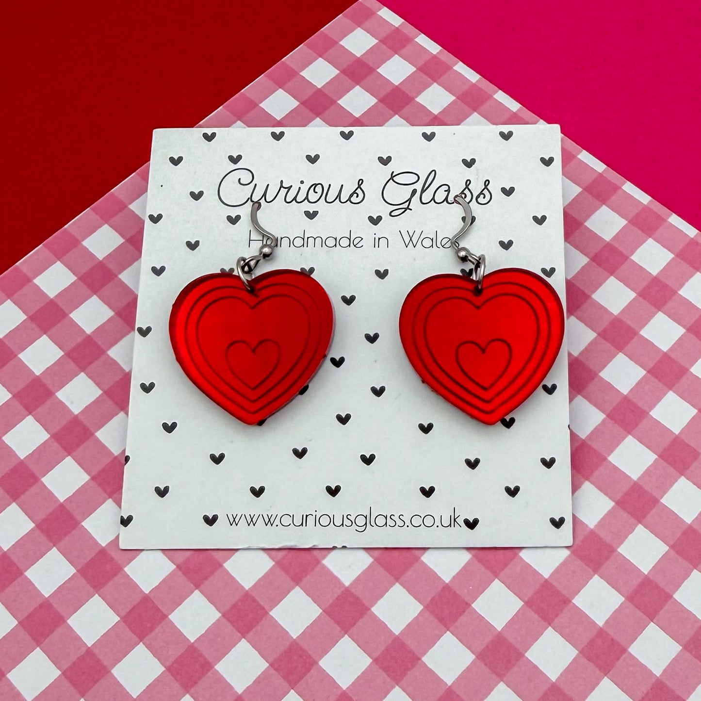 Limited edition heart acrylic earrings