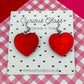 Limited edition heart acrylic earrings