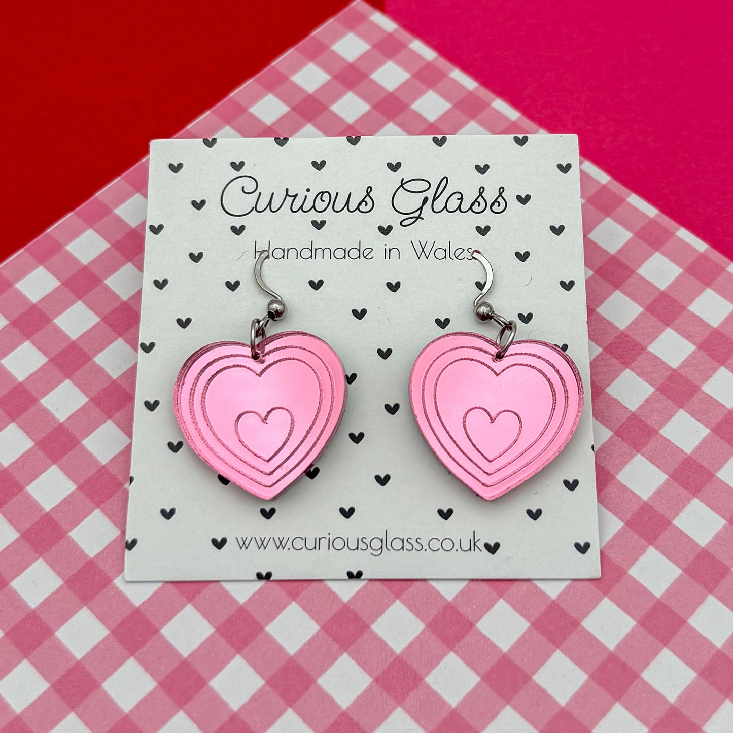 Limited edition heart acrylic earrings