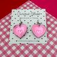 Limited edition heart acrylic earrings
