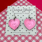 Limited edition heart acrylic earrings