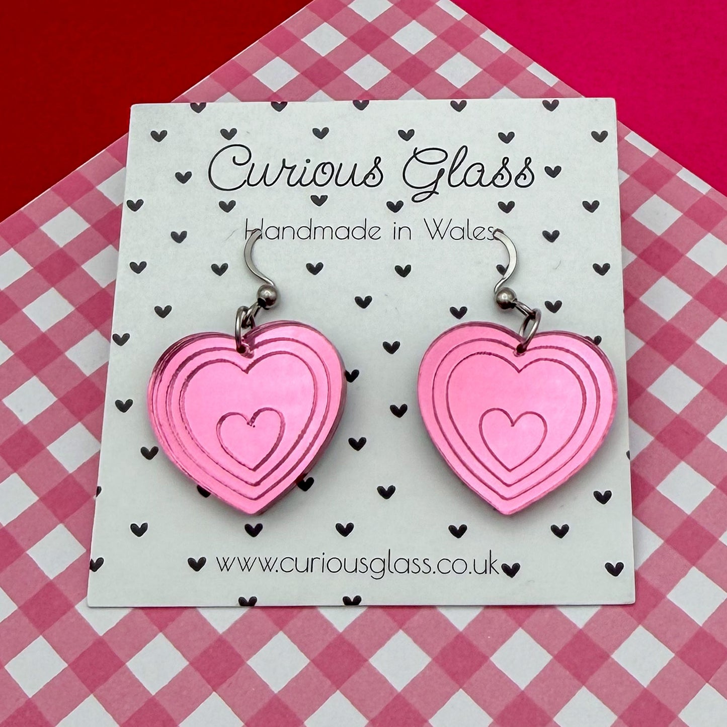 Limited edition heart acrylic earrings