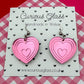 Limited edition heart acrylic earrings