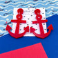 Anchor acrylic earrings