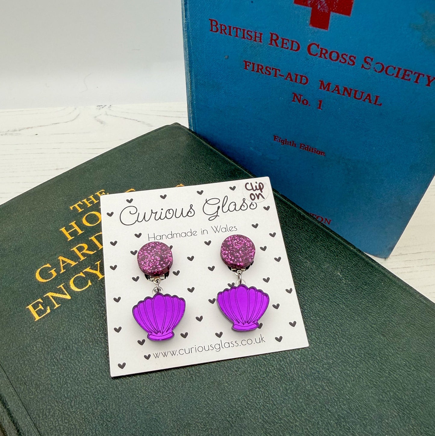 Shell acrylic earrings