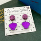 Shell acrylic earrings