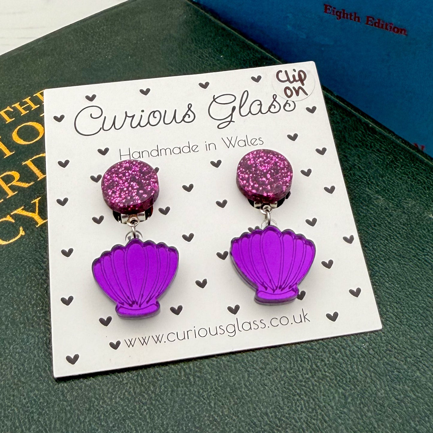 Shell acrylic earrings