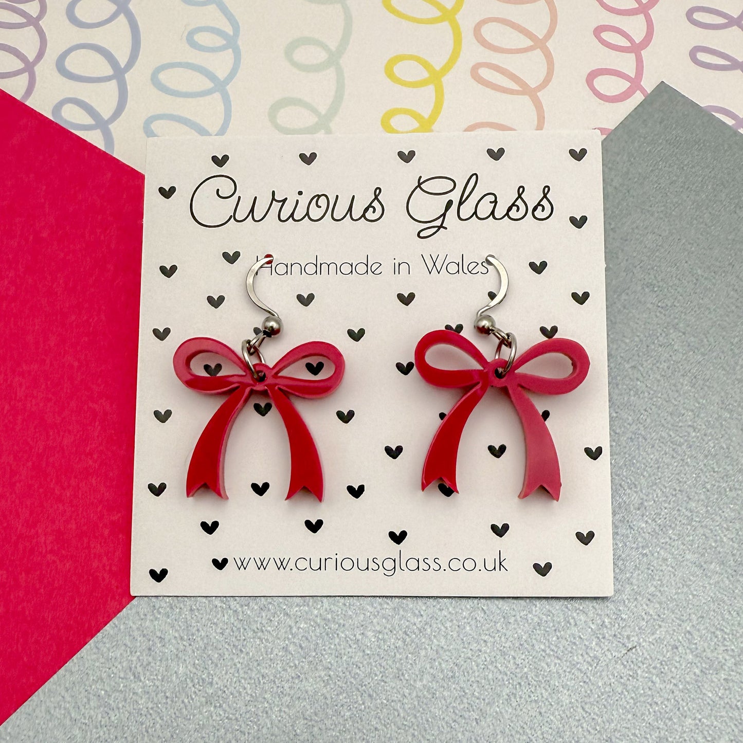 Bow Acrylic Earrings