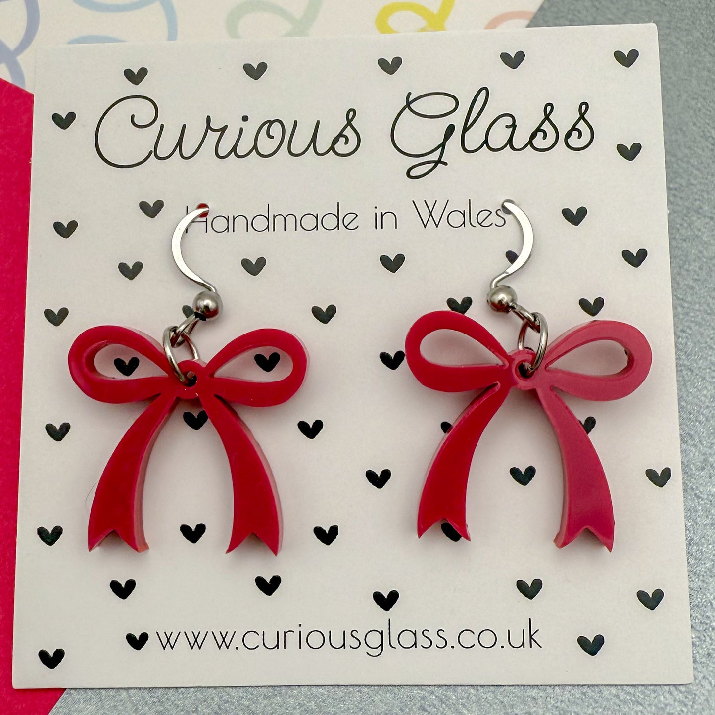 Bow Acrylic Earrings