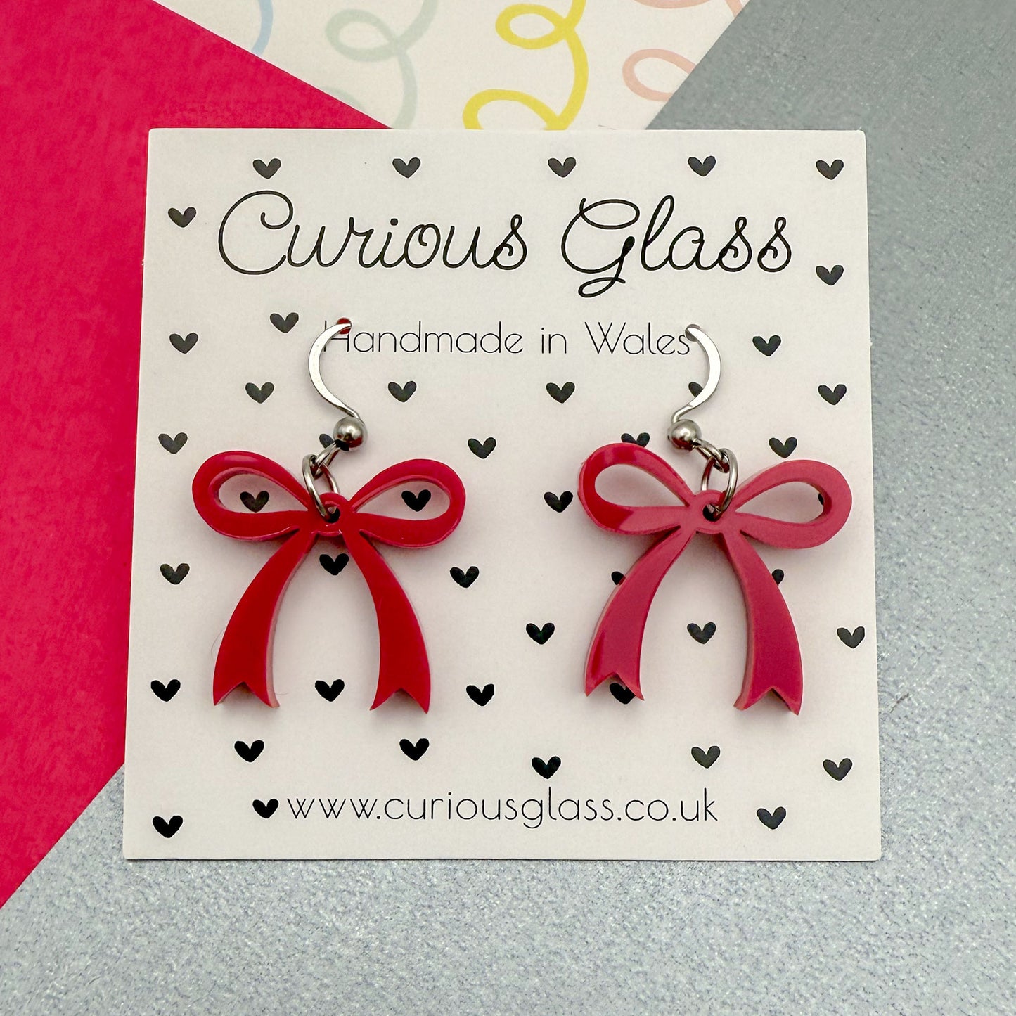 Bow Acrylic Earrings