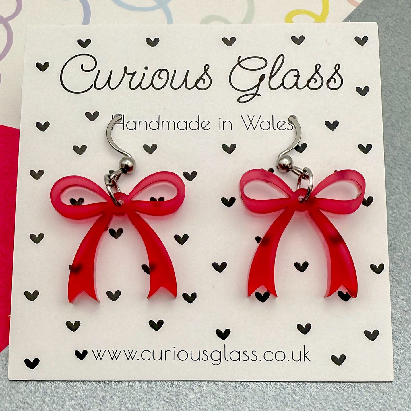 Bow Acrylic Earrings