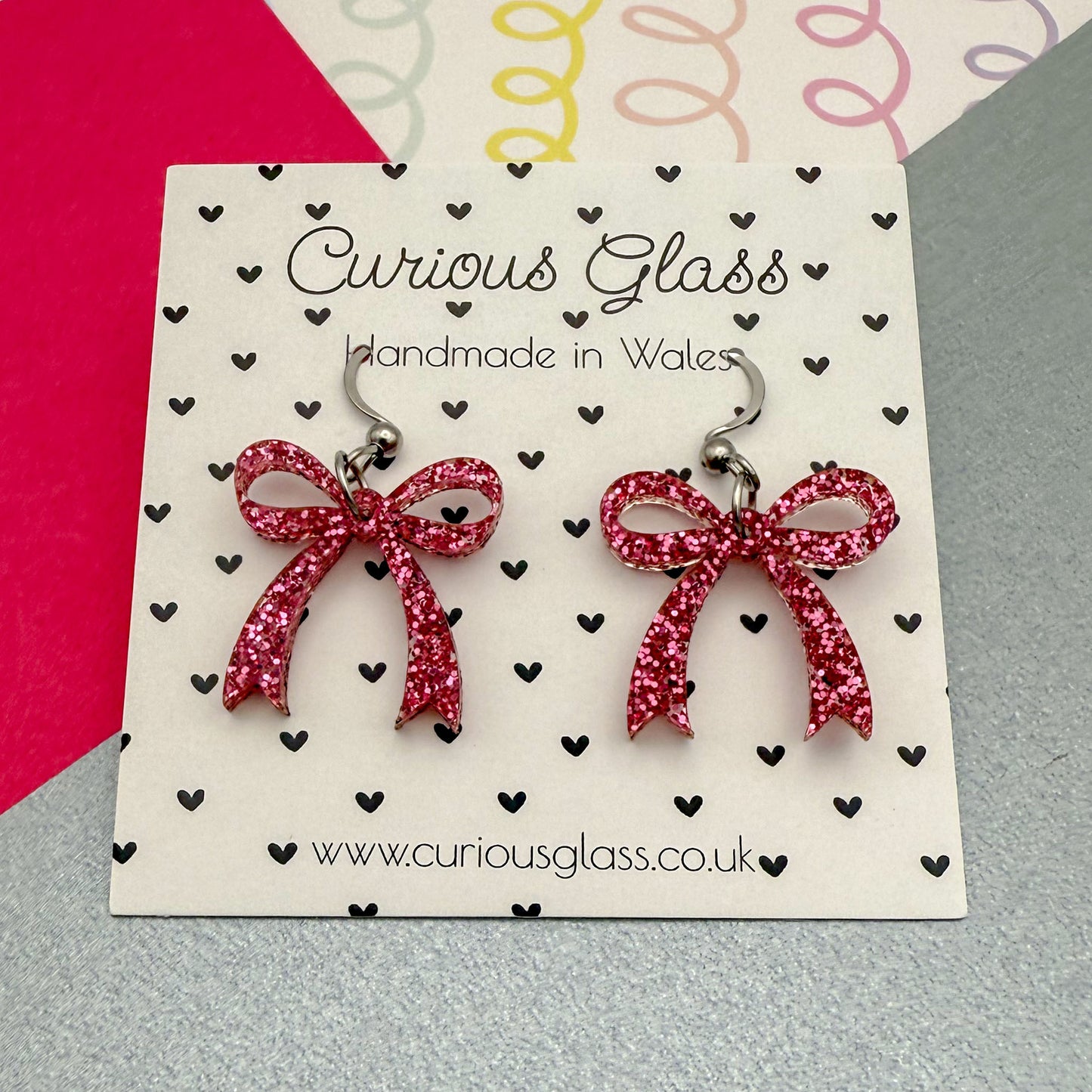 Bow Acrylic Earrings