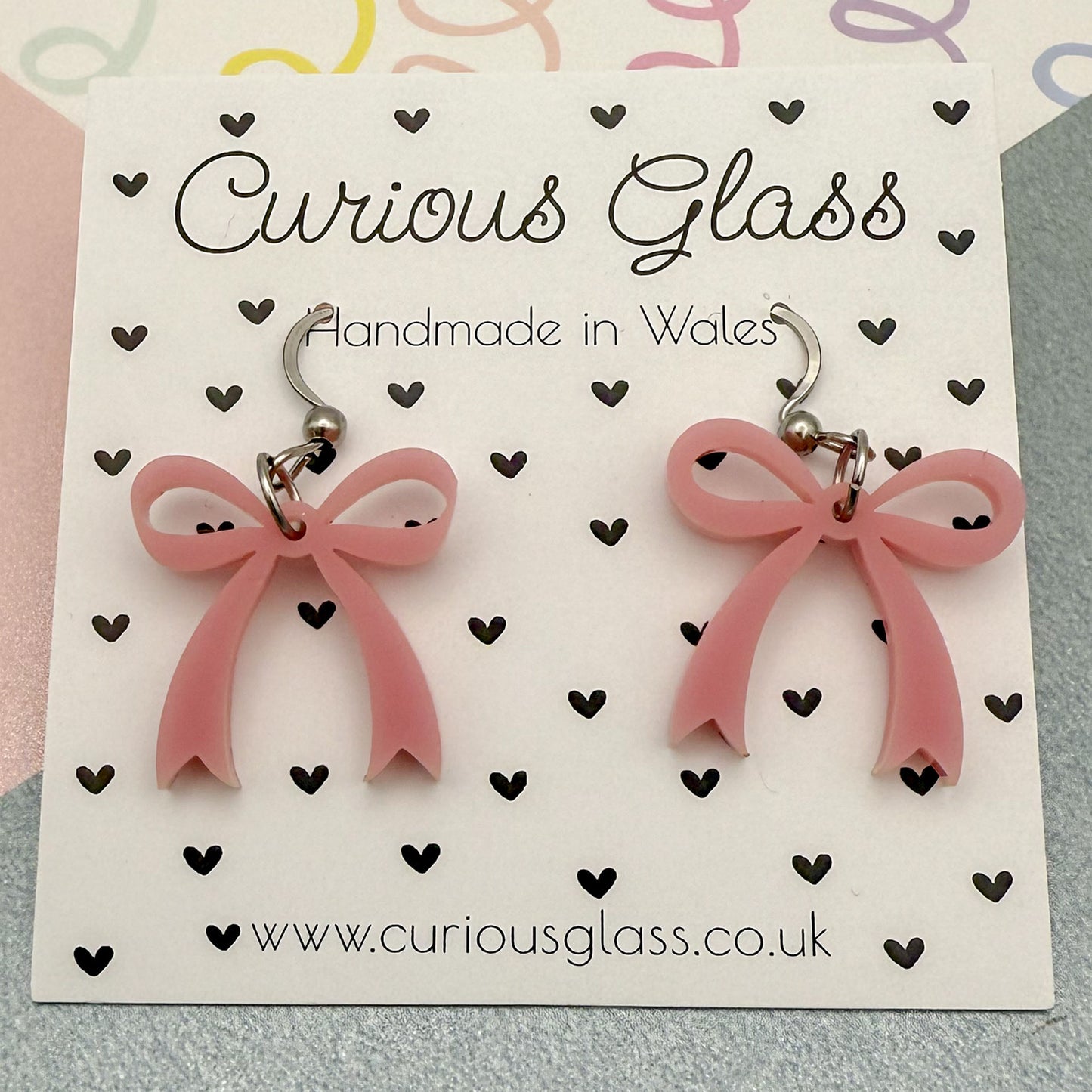 Bow Acrylic Earrings