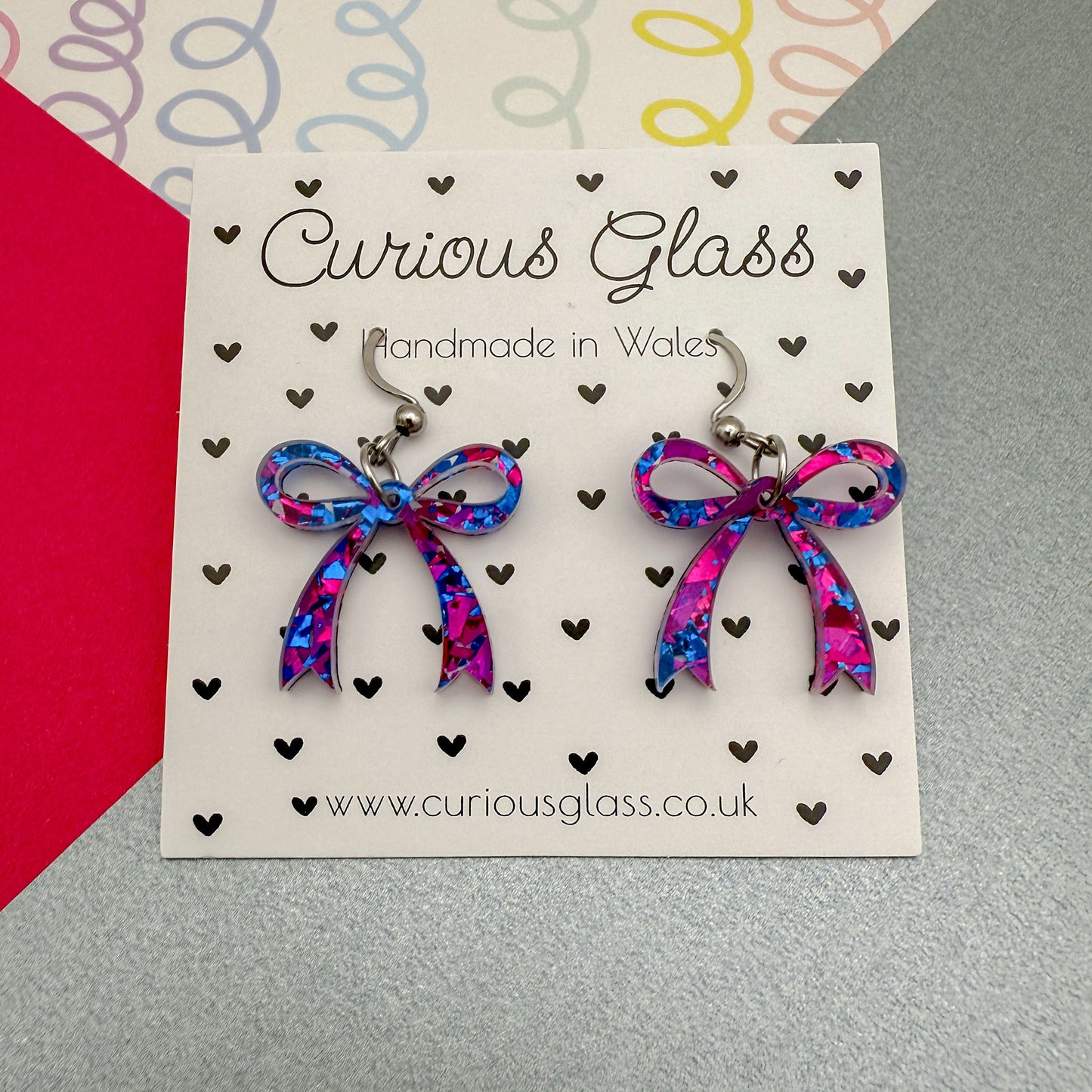 Bow Acrylic Earrings