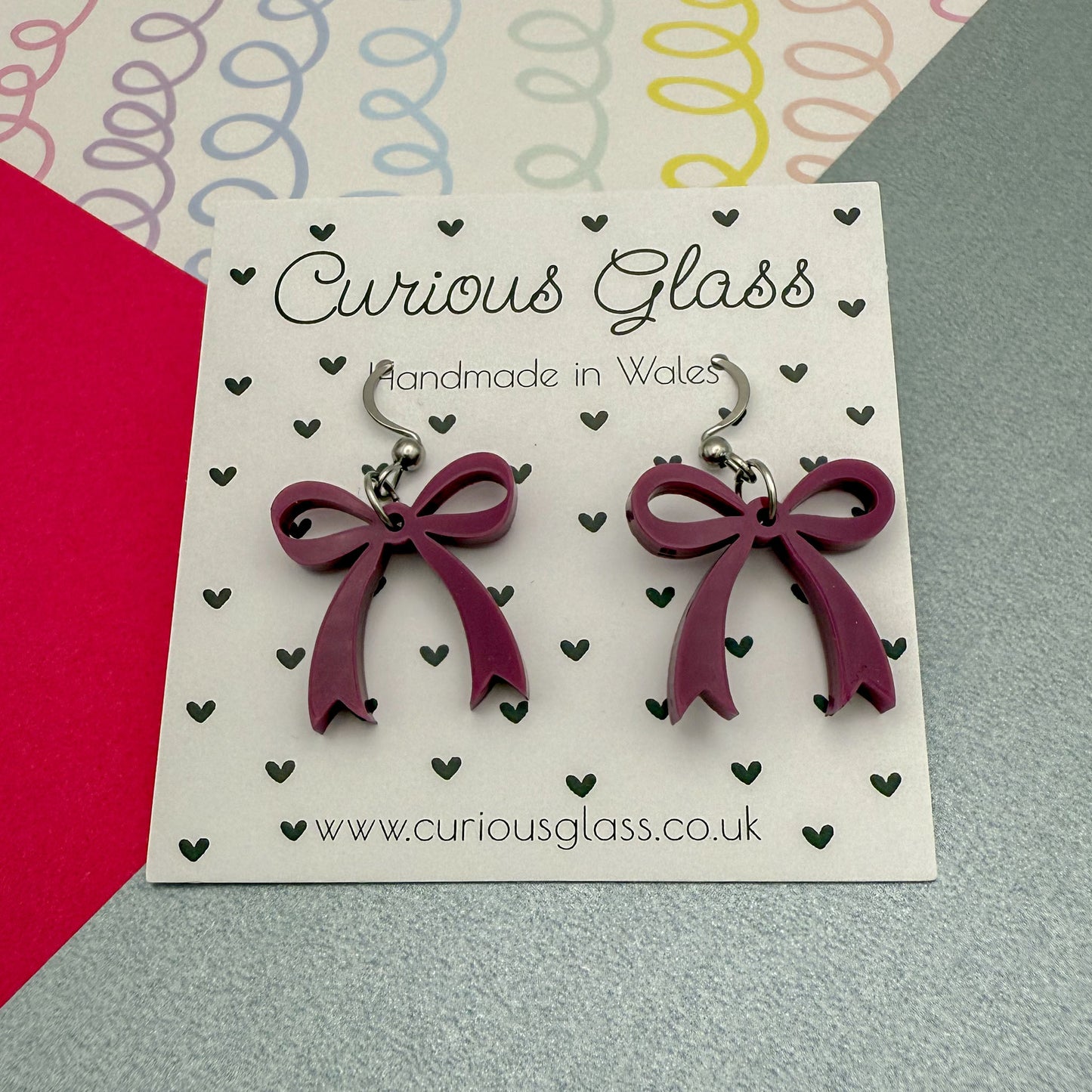 Bow Acrylic Earrings