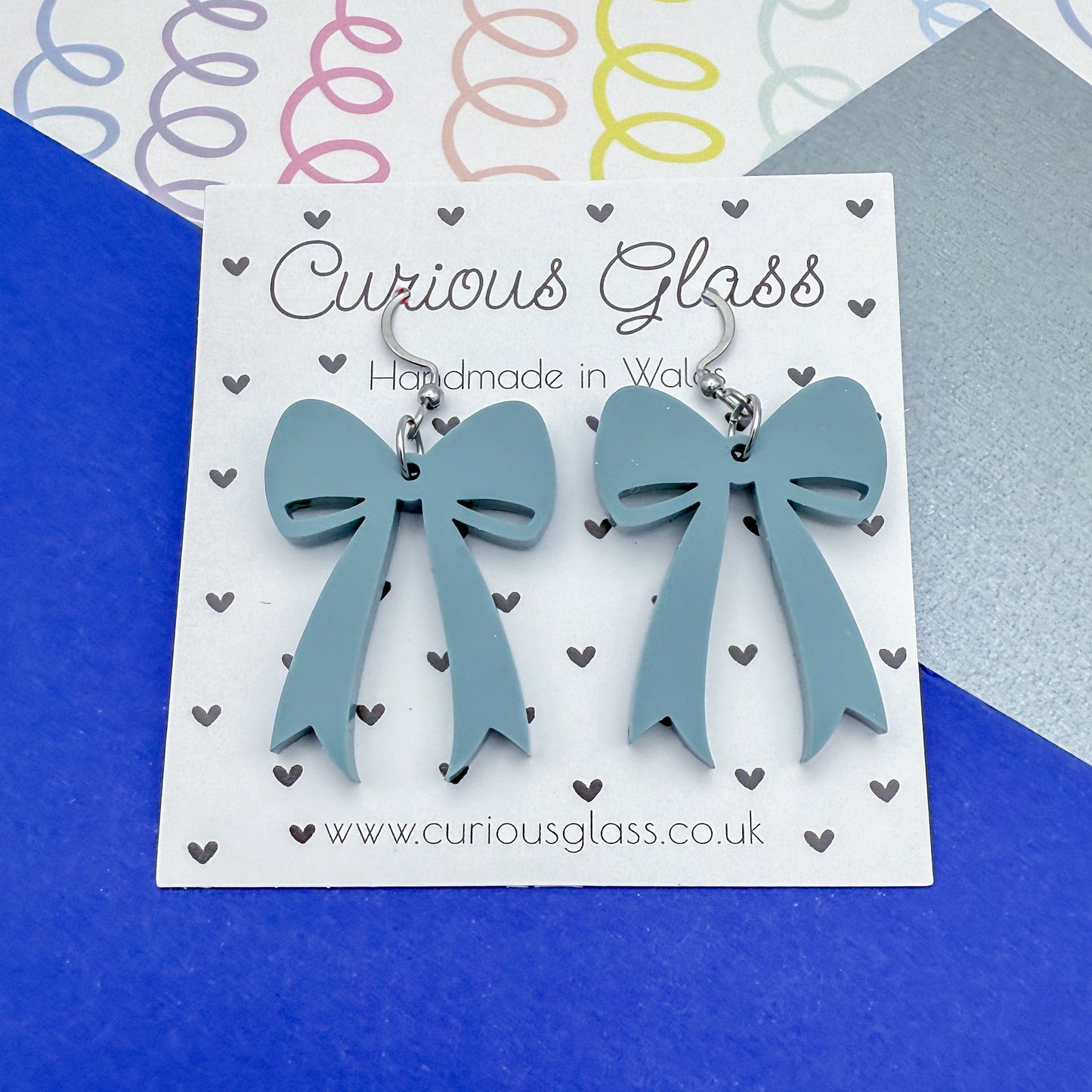 Bow Acrylic Earrings (Larger)