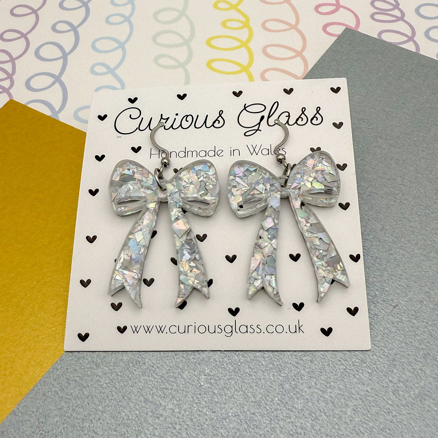 Bow Acrylic Earrings (Larger)