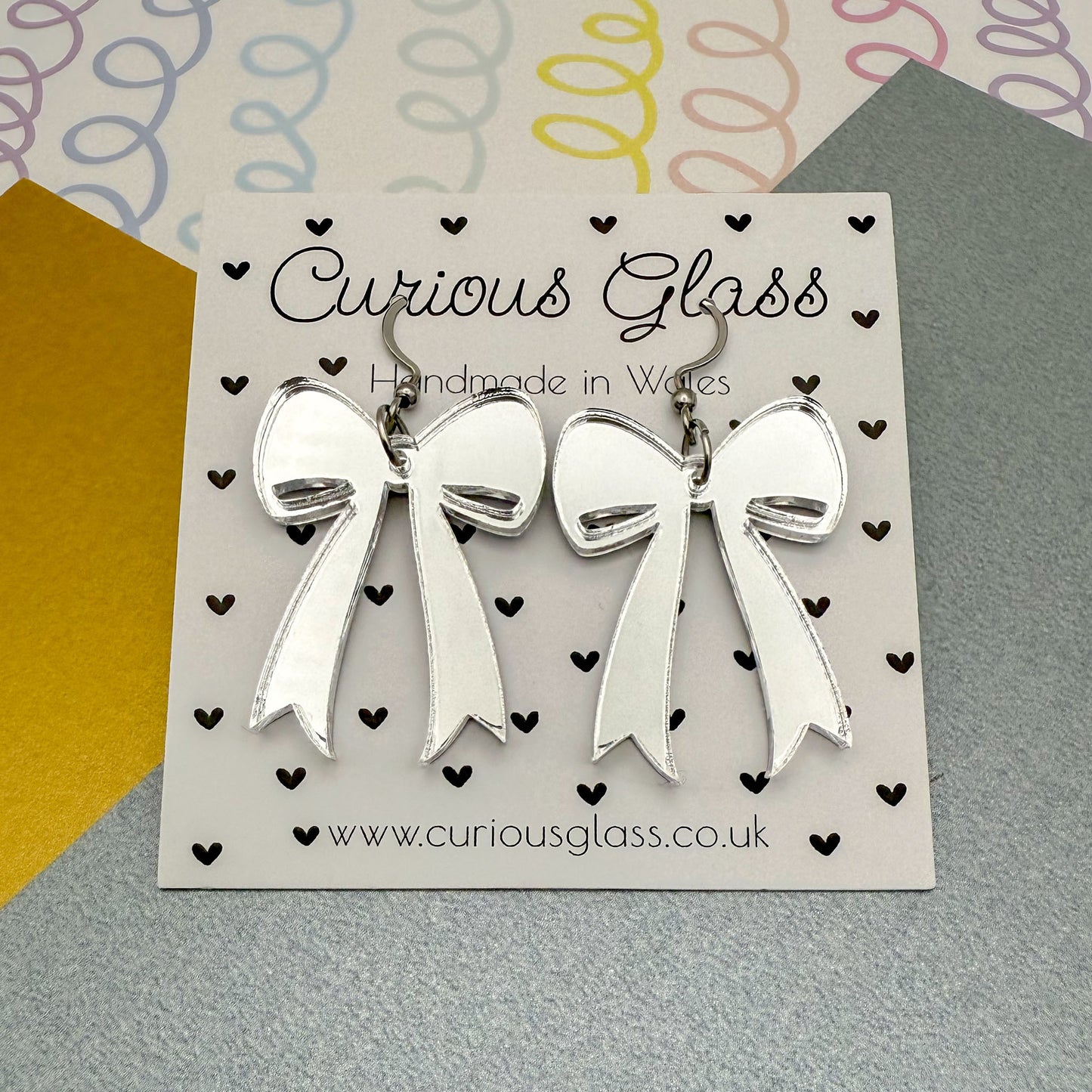 Bow Acrylic Earrings (Larger)
