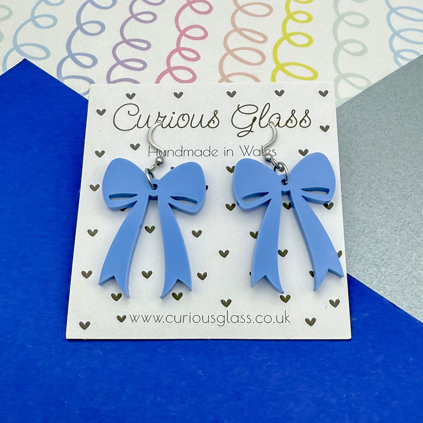 Bow Acrylic Earrings (Larger)