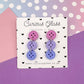 Button Stud Acrylic Earrings