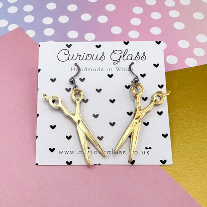 Sewing obsessed acrylic earrings