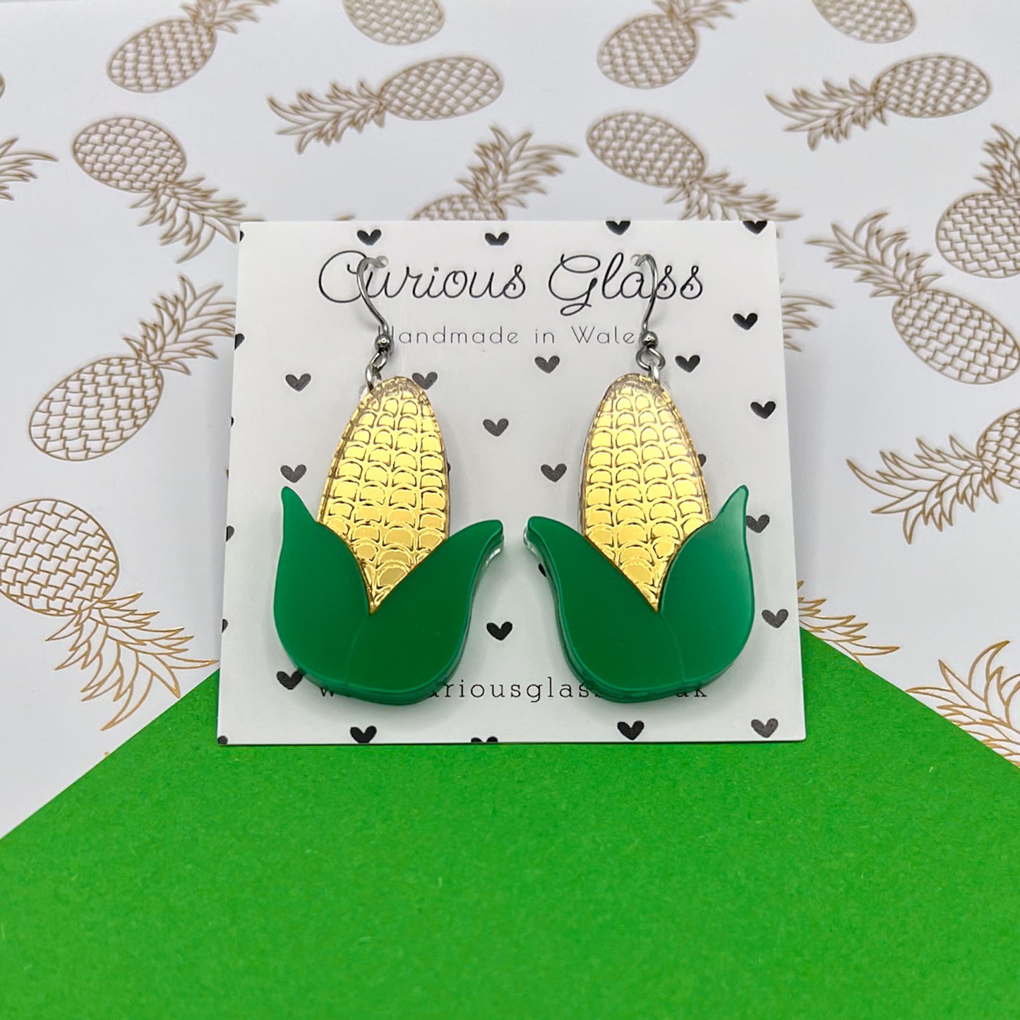 Corn on the Cob Acrylic Earrings