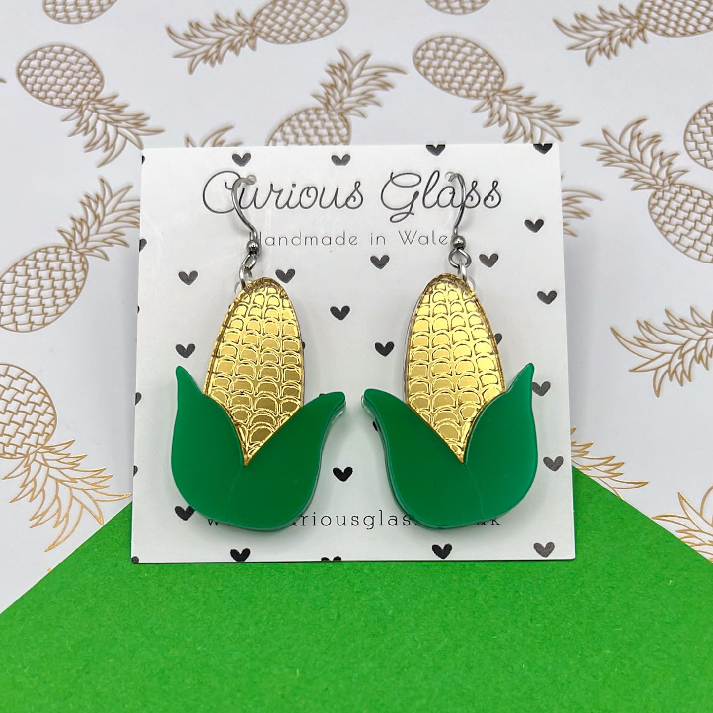 Corn on the Cob Acrylic Earrings