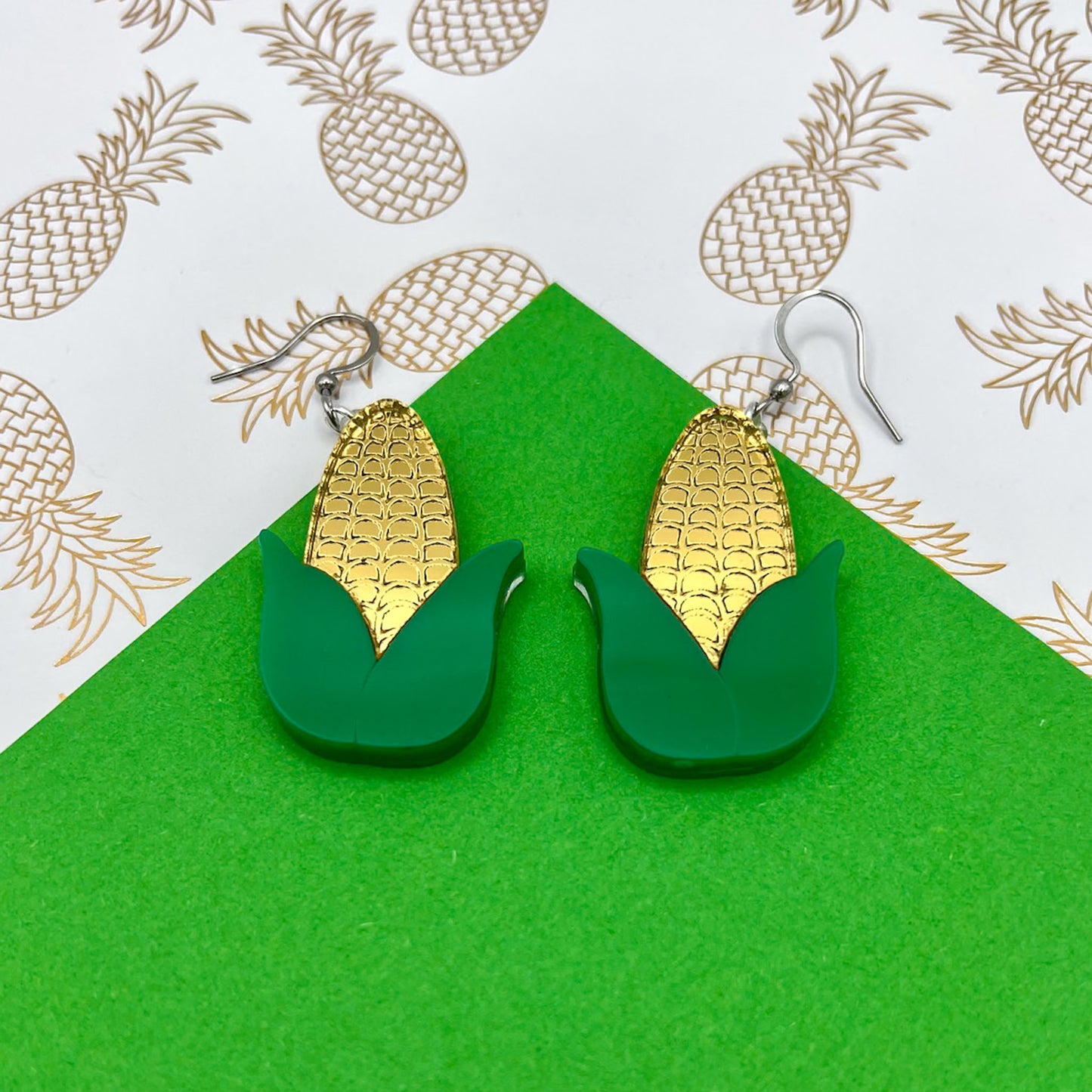Corn on the Cob Acrylic Earrings