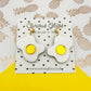 Fried Eggs Acrylic Earrings