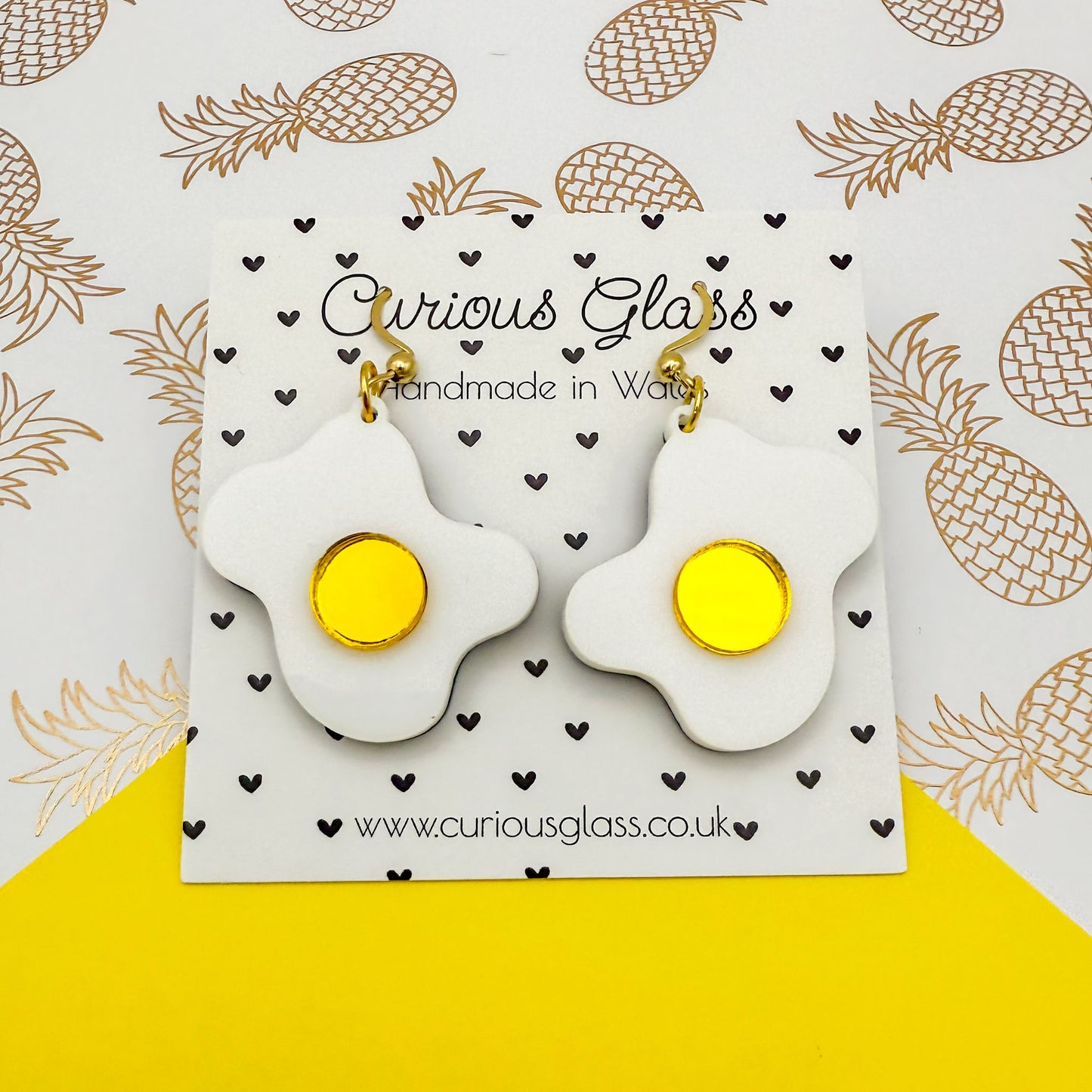 Fried Eggs Acrylic Earrings