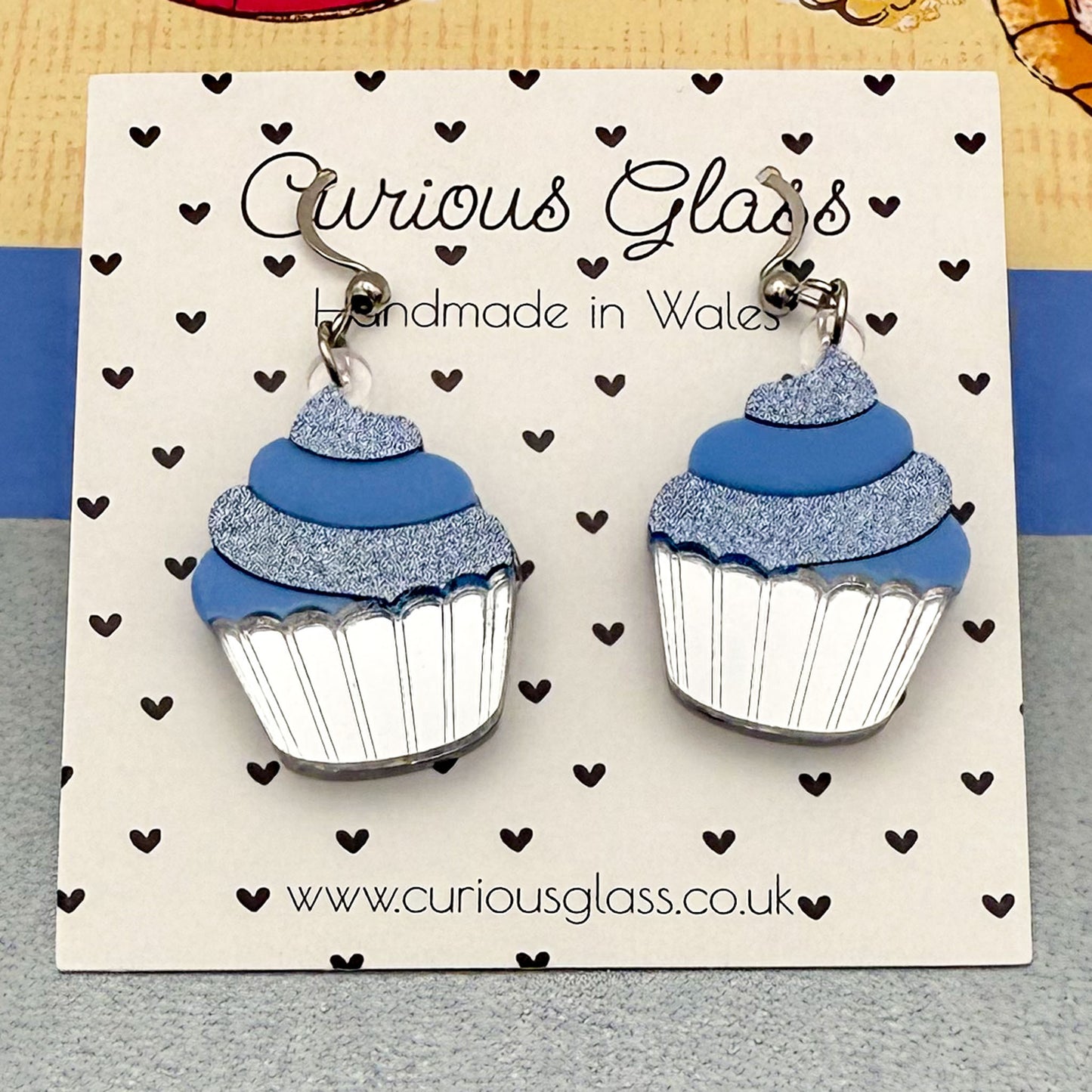 Cupcake Acrylic Earrings