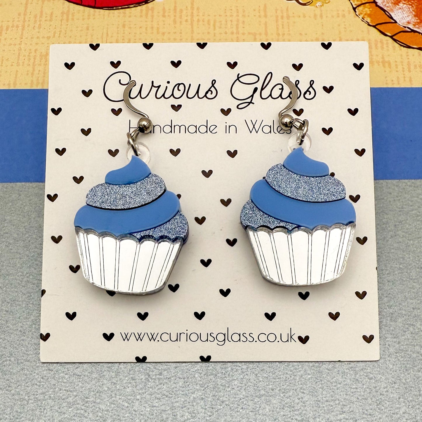 Cupcake Acrylic Earrings
