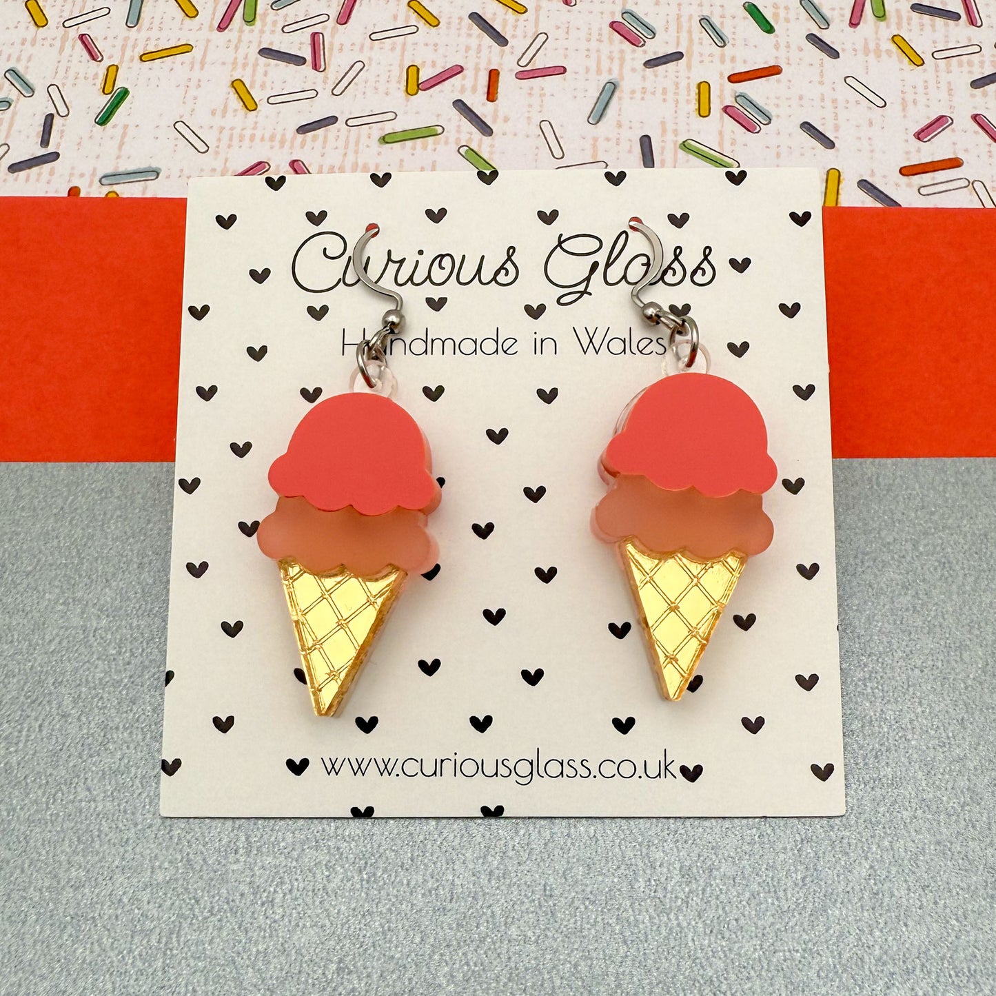 Ice Cream Acrylic Earrings