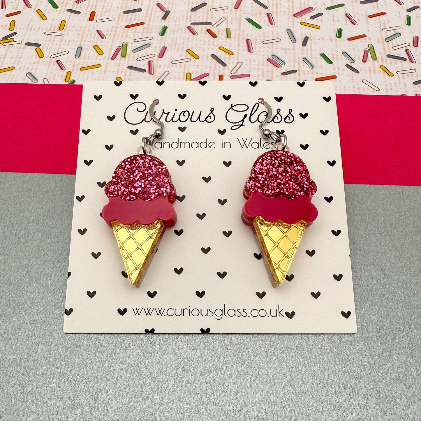 Ice Cream Acrylic Earrings
