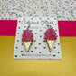 Ice cream acrylic earrings