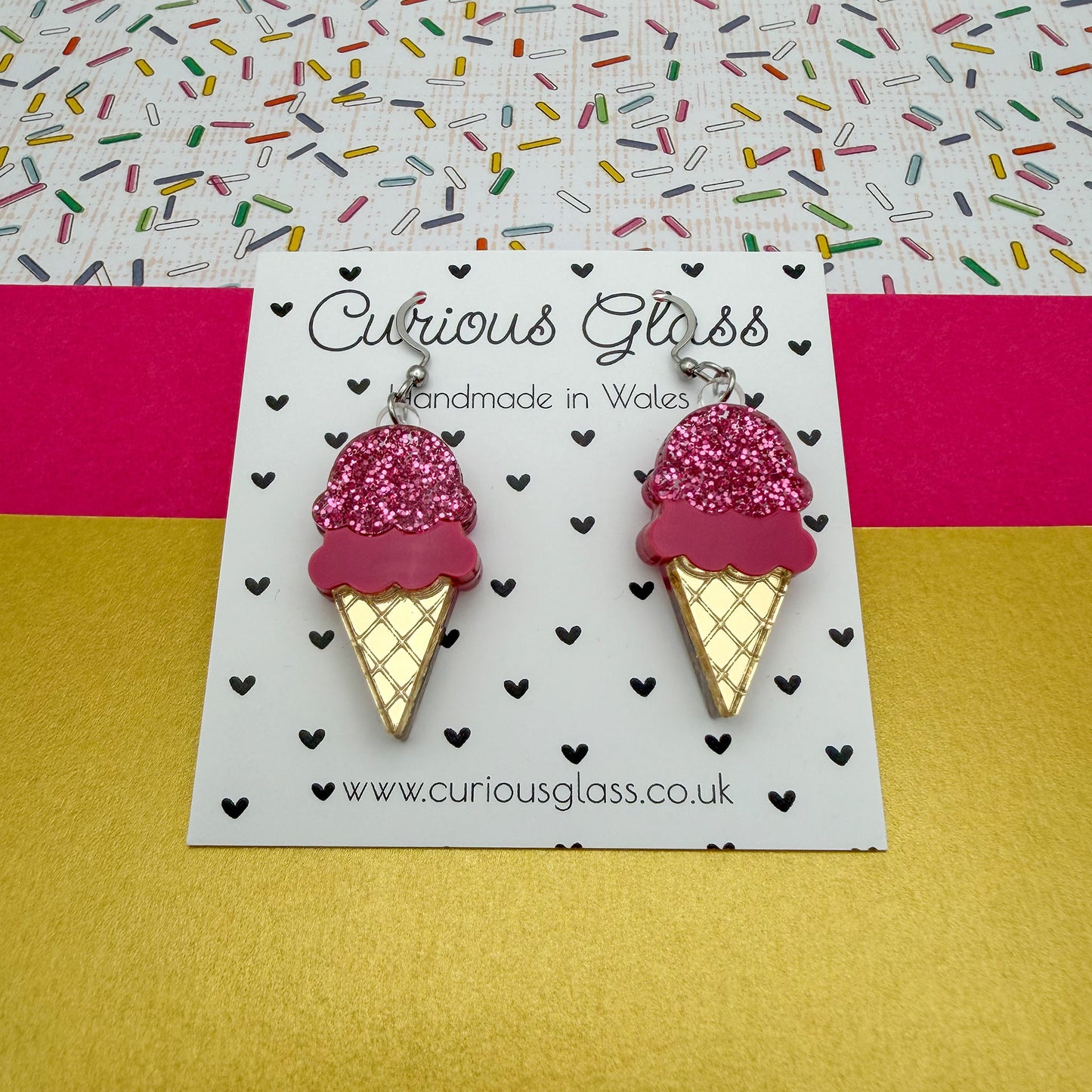 Ice cream acrylic earrings