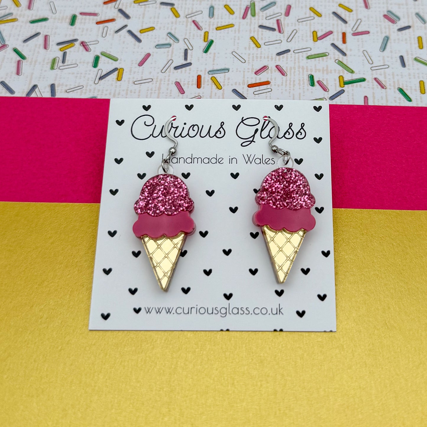 Ice cream acrylic earrings