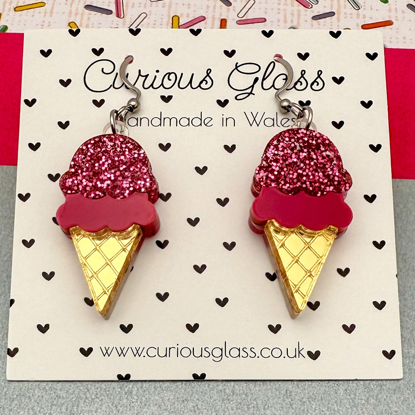 Ice Cream Acrylic Earrings