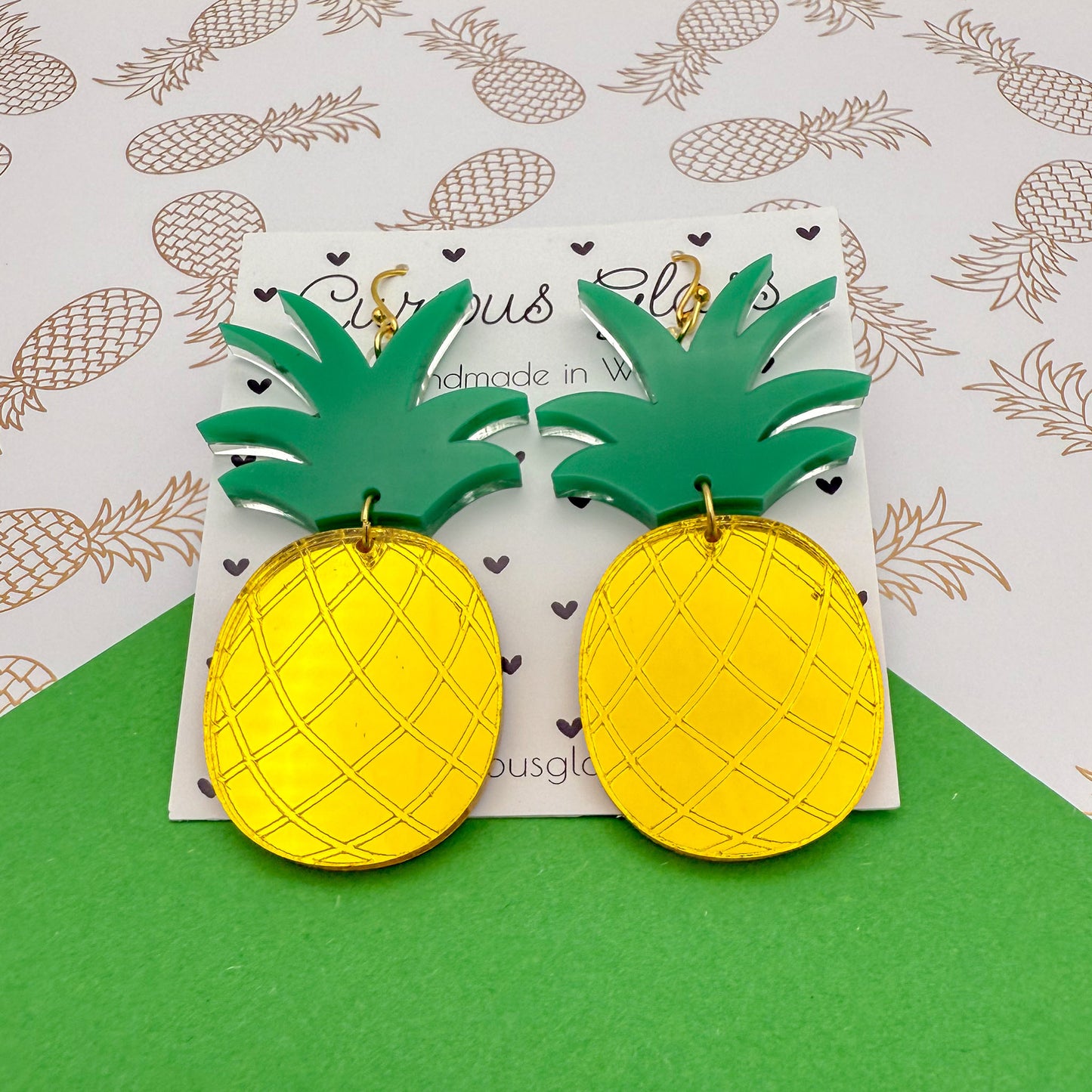 Pineapple Acrylic Earrings